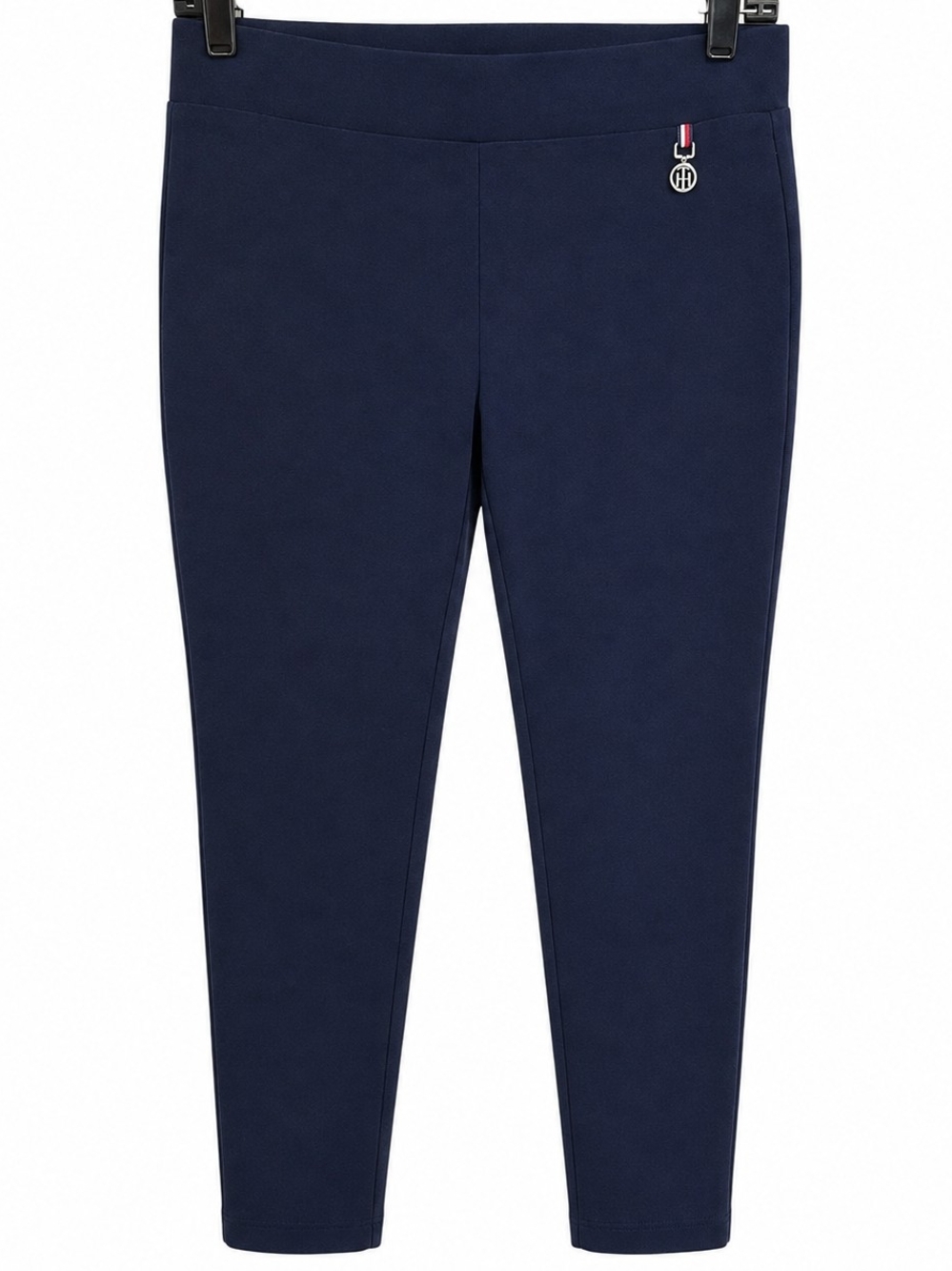 Tommy Hilfiger Navy Blue Pull-On Stretch Pants Size 10 Gold Logo